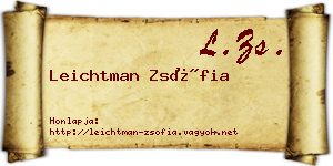 Leichtman Zsófia névjegykártya