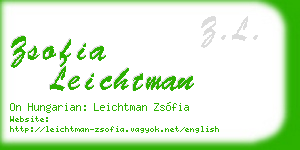 zsofia leichtman business card